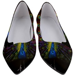 Beautiful Peacock Feather Women s Block Heels  by Jancukart