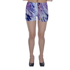 Marble Pattern Texture Skinny Shorts