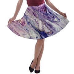 Marble Pattern Texture A-line Skater Skirt