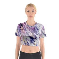 Marble Pattern Texture Cotton Crop Top