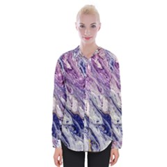 Marble Pattern Texture Womens Long Sleeve Shirt