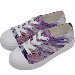 Marble Pattern Texture Kids  Low Top Canvas Sneakers by Jancukart