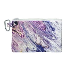 Marble Pattern Texture Canvas Cosmetic Bag (medium)