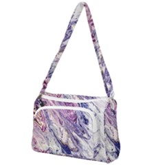 Marble Pattern Texture Front Pocket Crossbody Bag