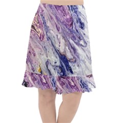 Marble Pattern Texture Fishtail Chiffon Skirt