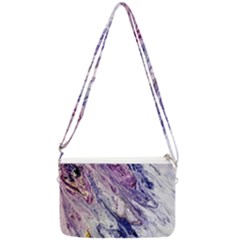 Marble Pattern Texture Double Gusset Crossbody Bag