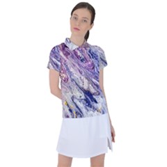 Marble Pattern Texture Women s Polo Tee