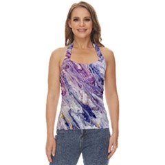 Marble Pattern Texture Basic Halter Top