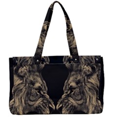 Animalsangry Male Lions Conflict Canvas Work Bag