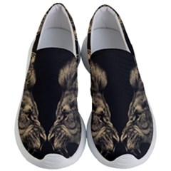 Animalsangry Male Lions Conflict Women s Lightweight Slip Ons by Jancukart