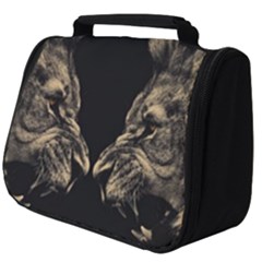 Animalsangry Male Lions Conflict Full Print Travel Pouch (big) by Jancukart