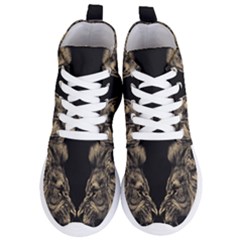 Animalsangry Male Lions Conflict Women s Lightweight High Top Sneakers