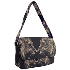 Animalsangry Male Lions Conflict Courier Bag by Jancukart