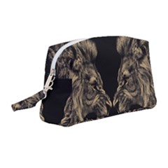 Animalsangry Male Lions Conflict Wristlet Pouch Bag (medium) by Jancukart