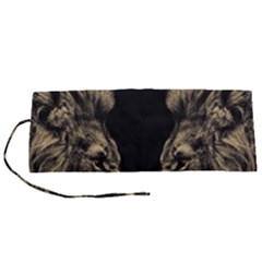 Animalsangry Male Lions Conflict Roll Up Canvas Pencil Holder (s)