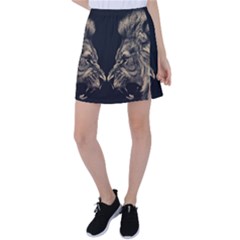 Animalsangry Male Lions Conflict Tennis Skirt by Jancukart