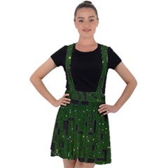 Board Conductors Circuits Velvet Suspender Skater Skirt