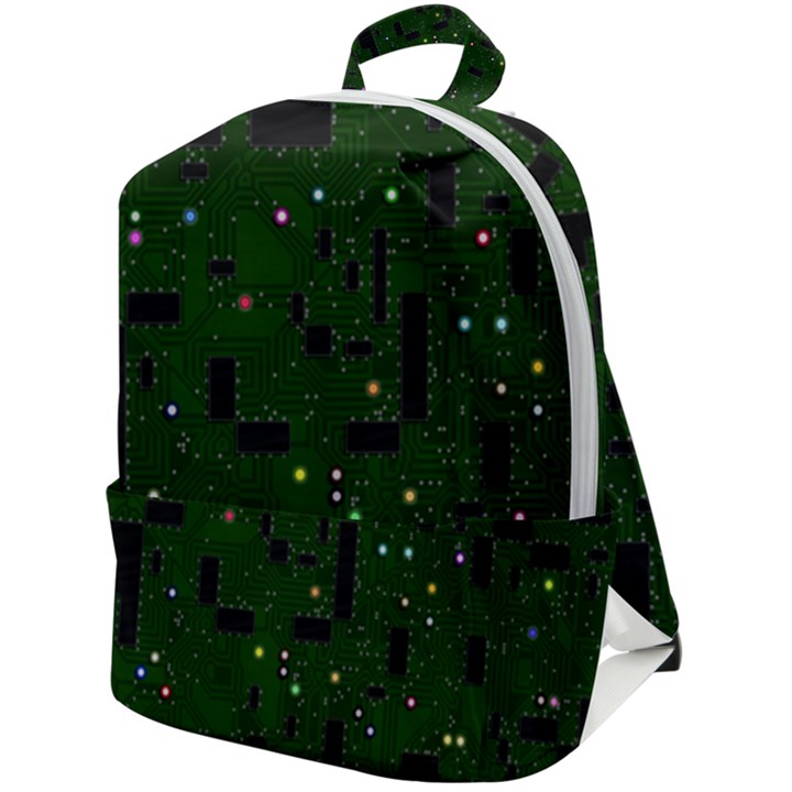 Board conductors circuits Zip Up Backpack