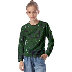 Board Conductors Circuits Kids  Long Sleeve Tee With Frill 