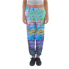 Globe World Map Maps Europe Women s Jogger Sweatpants by Jancukart