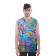 Globe World Map Maps Europe Men s Basketball Tank Top