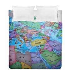 Globe World Map Maps Europe Duvet Cover Double Side (full/ Double Size) by Jancukart