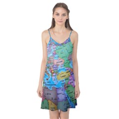 Globe World Map Maps Europe Camis Nightgown 