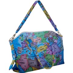 Globe World Map Maps Europe Canvas Crossbody Bag by Jancukart