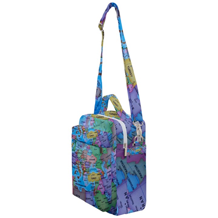 Globe world map maps europe Crossbody Day Bag