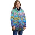 Globe world map maps europe Kid s Hooded Longline Puffer Jacket View1