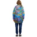 Globe world map maps europe Kid s Hooded Longline Puffer Jacket View4