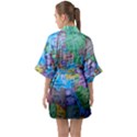 Globe world map maps europe Half Sleeve Satin Kimono  View2