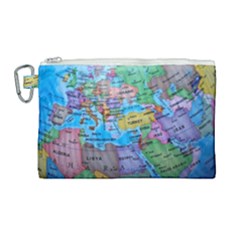 Globe World Map Maps Europe Canvas Cosmetic Bag (large) by Jancukart