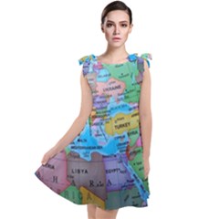 Globe World Map Maps Europe Tie Up Tunic Dress by Jancukart