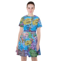 Globe World Map Maps Europe Sailor Dress by Jancukart