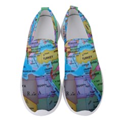 Globe World Map Maps Europe Women s Slip On Sneakers