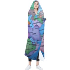 Globe World Map Maps Europe Wearable Blanket