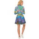 Globe world map maps europe Long Sleeve Velour Longline Dress View4