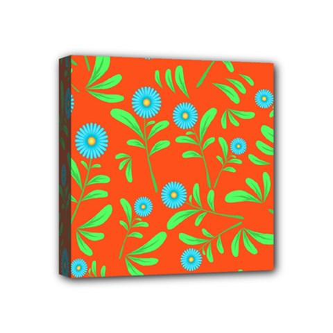 Background-texture-seamless-flowers Mini Canvas 4  X 4  (stretched)