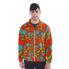 Background-texture-seamless-flowers Men s Windbreaker