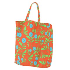 Background-texture-seamless-flowers Giant Grocery Tote