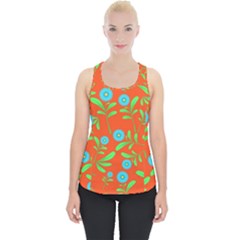 Background-texture-seamless-flowers Piece Up Tank Top