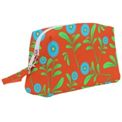 Background-texture-seamless-flowers Wristlet Pouch Bag (large)