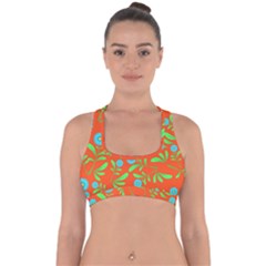 Background-texture-seamless-flowers Cross Back Hipster Bikini Top 