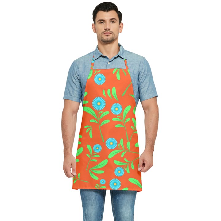 Background-texture-seamless-flowers Kitchen Apron