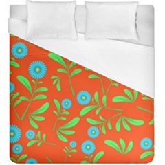 Background-texture-seamless-flowers Duvet Cover (king Size)