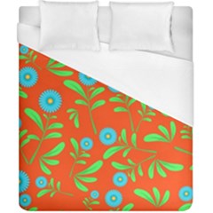 Background-texture-seamless-flowers Duvet Cover (california King Size)