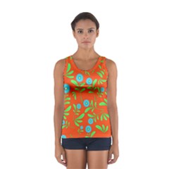 Background-texture-seamless-flowers Sport Tank Top 