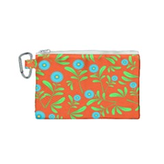 Background-texture-seamless-flowers Canvas Cosmetic Bag (small)