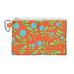 Background-texture-seamless-flowers Canvas Cosmetic Bag (large)